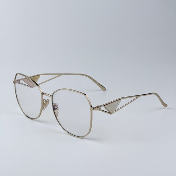 Prada Women BRAND NEW Sunglasses Gold Blue Light Geometric PR57YS ZVN08N - Picture 1 of 10
